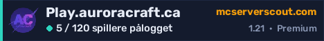 Banner for serveren Play.auroracraft.ca