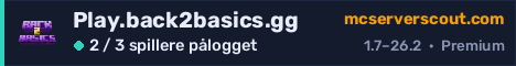Banner for serveren Play.back2basics.gg