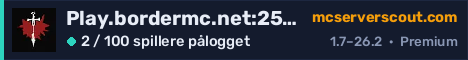 Banner for serveren Play.bordermc.net:25576