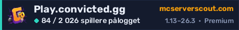 Banner for serveren Play.convicted.gg