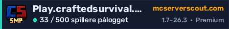 Banner for serveren Play.craftedsurvival.net
