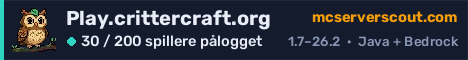Banner for serveren Play.crittercraft.org