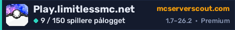 Banner for serveren Play.limitlessmc.net