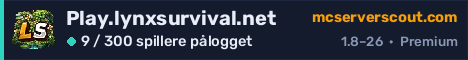 Banner for serveren Play.lynxsurvival.net