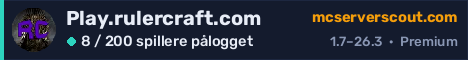 Banner for serveren Play.rulercraft.com