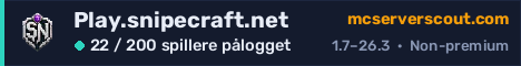 Banner for serveren Play.snipecraft.net