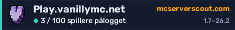 Banner for serveren Play.vanillymc.net