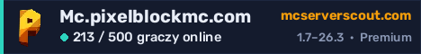 Banner serwera Mc.pixelblockmc.com