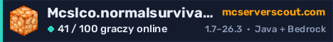 Banner serwera Mcslco.normalsurvival.com