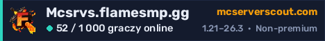 Banner serwera Mcsrvs.flamesmp.gg