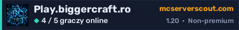 Banner serwera Play.biggercraft.ro