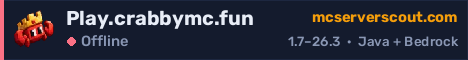 Banner serwera Play.crabbymc.fun