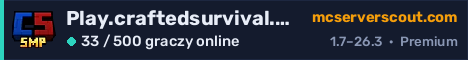 Banner serwera Play.craftedsurvival.net