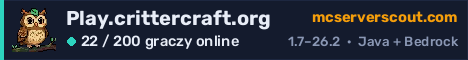 Banner serwera Play.crittercraft.org