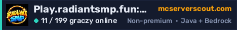 Banner serwera Play.radiantsmp.fun:19132
