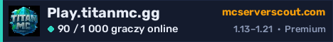 Banner serwera Play.titanmc.gg
