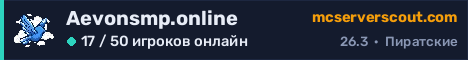 Баннер сервера Aevonsmp.online