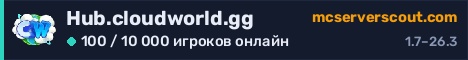 Баннер сервера Hub.cloudworld.gg