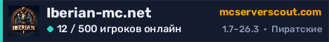 Баннер сервера Iberian-mc.net