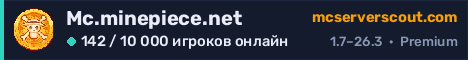 Баннер сервера Mc.minepiece.net