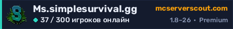 Баннер сервера Ms.simplesurvival.gg