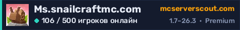 Баннер сервера Ms.snailcraftmc.com