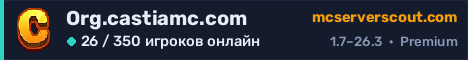 Баннер сервера Org.castiamc.com