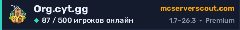 Баннер сервера Org.cyt.gg