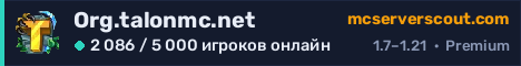Баннер сервера Org.talonmc.net