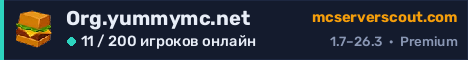 Баннер сервера Org.yummymc.net