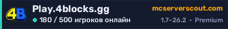Баннер сервера Play.4blocks.gg