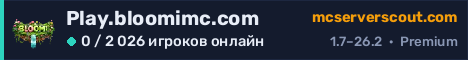 Баннер сервера Play.bloomimc.com