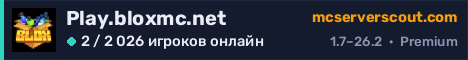 Баннер сервера Play.bloxmc.net