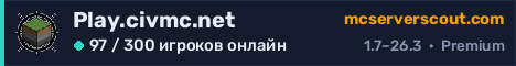 Баннер сервера Play.civmc.net