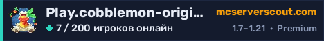 Баннер сервера Play.cobblemon-origins.com