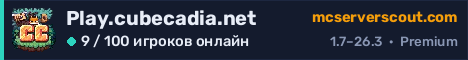 Баннер сервера Play.cubecadia.net