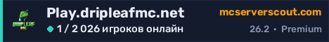 Баннер сервера Play.dripleafmc.net