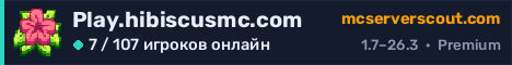Баннер сервера Play.hibiscusmc.com