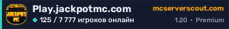 Баннер сервера Play.jackpotmc.com