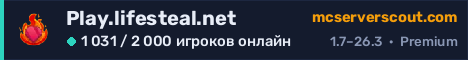 Баннер сервера Play.lifesteal.net