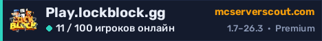 Баннер сервера Play.lockblock.gg