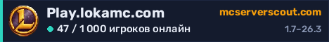 Баннер сервера Play.lokamc.com