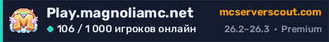 Баннер сервера Play.magnoliamc.net