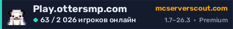 Баннер сервера Play.ottersmp.com