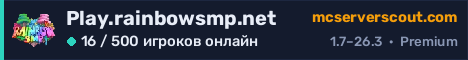 Баннер сервера Play.rainbowsmp.net