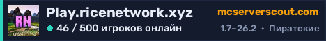 Баннер сервера Play.ricenetwork.xyz