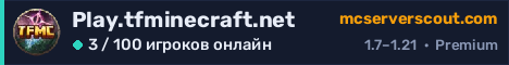 Баннер сервера Play.tfminecraft.net