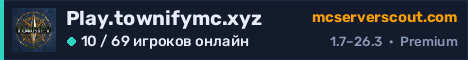 Баннер сервера Play.townifymc.xyz