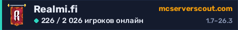 Баннер сервера Realmi.fi