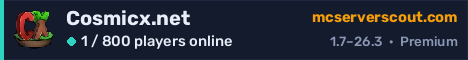 Cosmicx.net server banner
